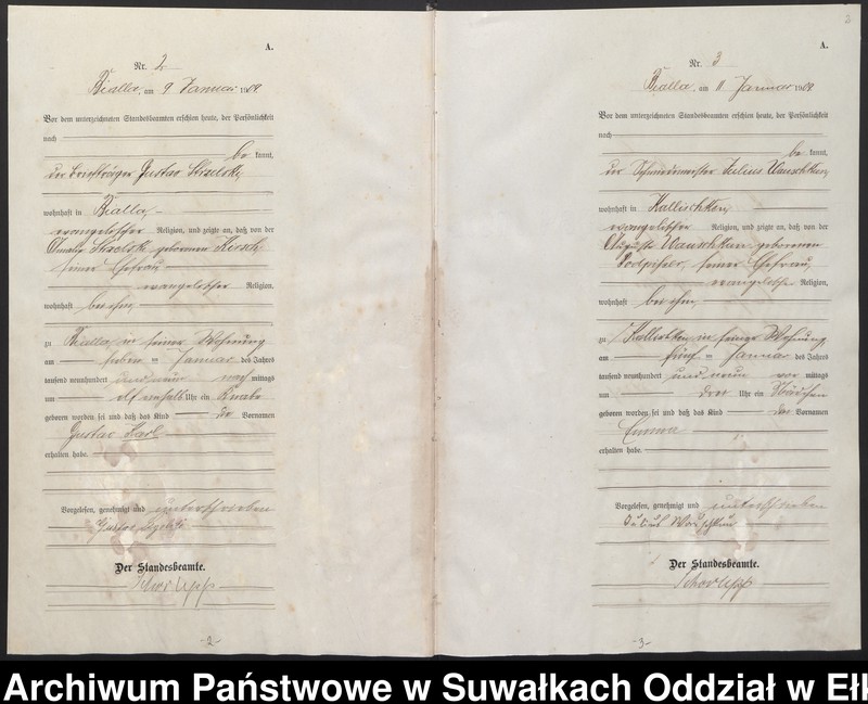 image.from.unit.number "[Geburts-Haupt-Register des Königlichen Preussischen Standes-Amtes Bialla Kreis Johannisburg]"