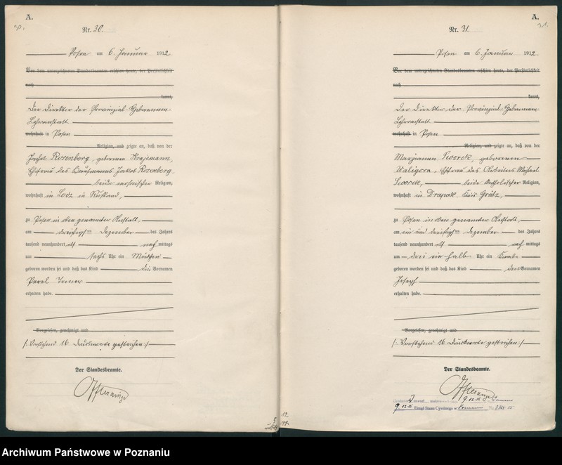 Obraz 18 z jednostki "Księga miejscowa urodzeń tom I [Rejestr główny urodzeń]"