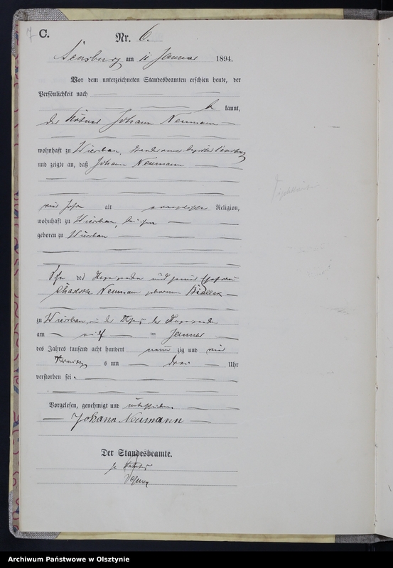 image.from.unit.number "Sterbe-Haupt-Register Nr 1 - 253"