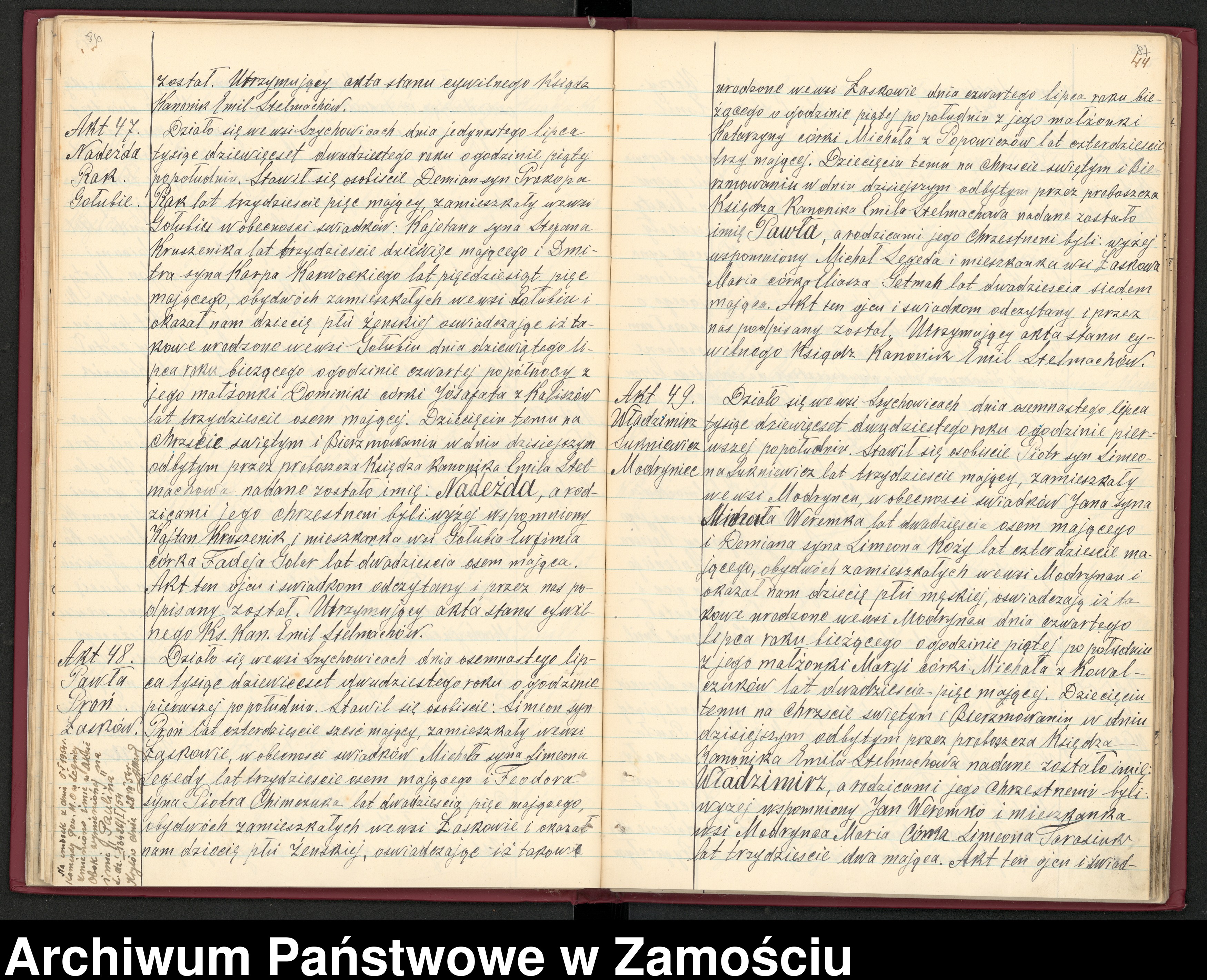 Skan z jednostki: Akta urodzeń