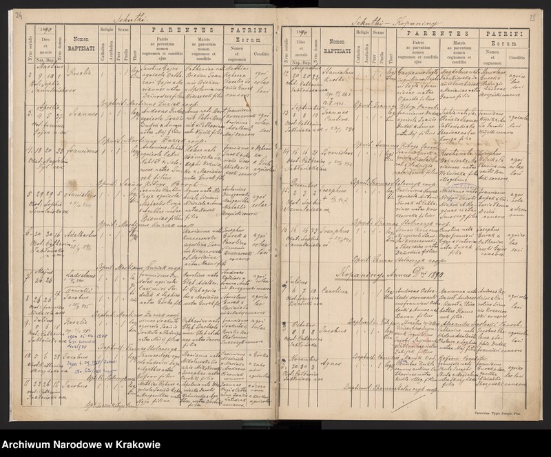 image.from.unit.number "Księga urodzeń parafii Szczurowa"