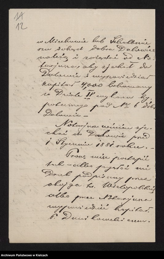 image.from.unit.number "Dobra Przęsławice i Niegardów J W-nej Maryi Hr Wielopolskiej. Ogólne /Akta prawno- majątkowe, korespondencja, rachunki/"