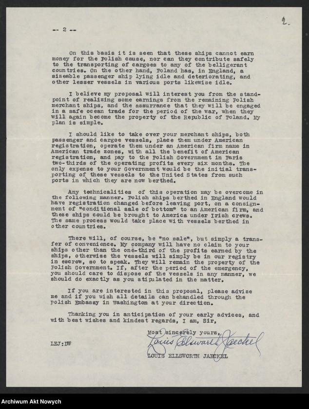 image.from.unit.number "Jaeckel Louis Ellsworth; Dotyczy polskiej floty handlowej; L.1"