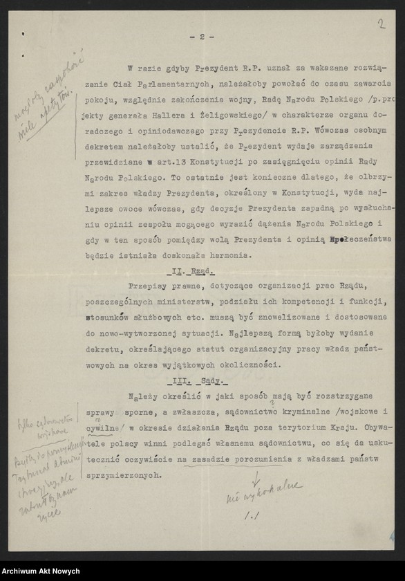 image.from.unit.number ""Memorandum w sprawie przepisów prawnych, dotyczy władz państwowych poza terytorium Państwa". "Dekret Prezydenta Rzeczpospolitej (na emigracji) w sprawie rozwiązania Sejmu i Senatu""