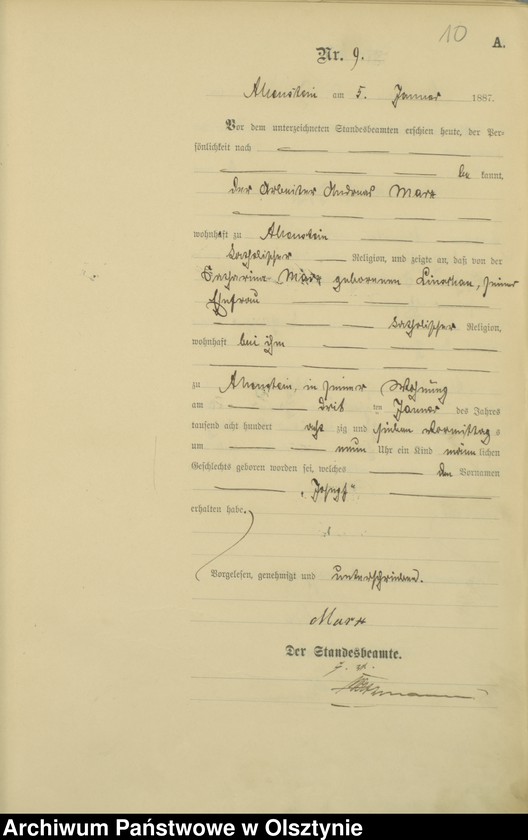 image.from.unit.number "Geburts-Haupt-Register TomI,Nr 1 - 393"