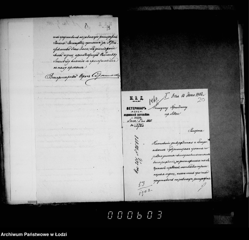 Obraz 20 z jednostki "O voznagraždenji mjasopromyšlennikov za uničtožennyja trichinoznyja tuši t. I"