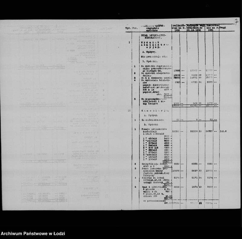 Obraz 10 z jednostki "Zamierzenia skarbowe na rok 1931"