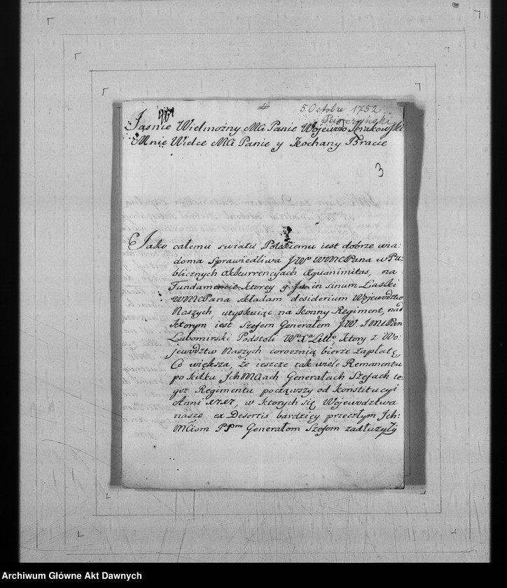 image.from.unit.number "Do Branickiego Jana Klemensa, kaszt.krak., het.w.kor."