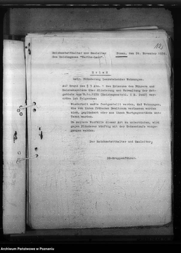 Obraz 16 z jednostki "Różne zarządzenia i korespondencja w sprawach gospodarczych"