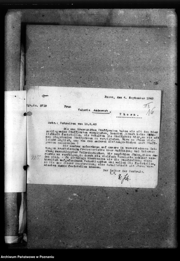 Obraz 20 z jednostki "Korespondencja w sprawie miejscowych Niemców, którzy zginęli w 1939 roku A - Z"