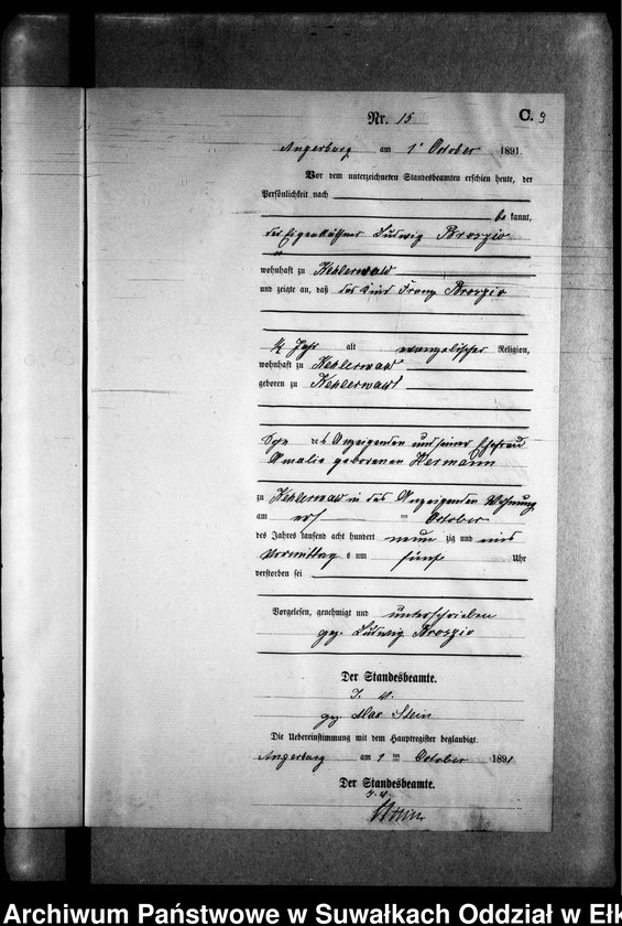 image.from.unit.number "Sterbe-Neben-Register des Preussischen Standes-Amtes Kehlen Kreis Angerburg"