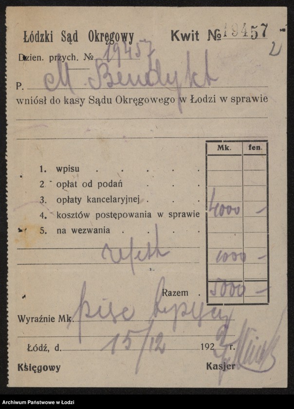 Obraz 4 z jednostki "Moszek Mordka Benedykt- sprzedaż odpadków"