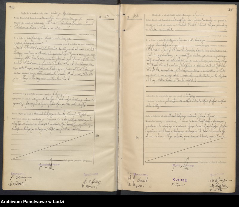 Obraz 13 z jednostki "Akta małżeństw od numeru 1 do numeru 600"