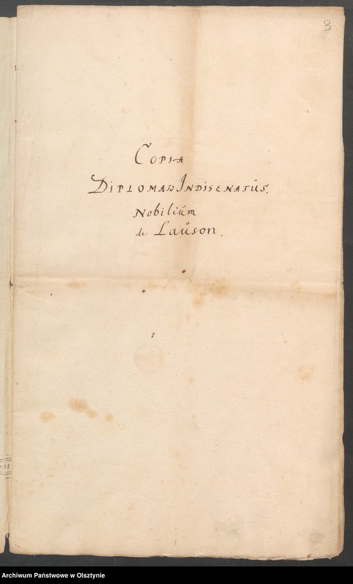 image.from.unit.number "V. [von] Lauson [Johannes Jacobus de Lauson - indygenat]"