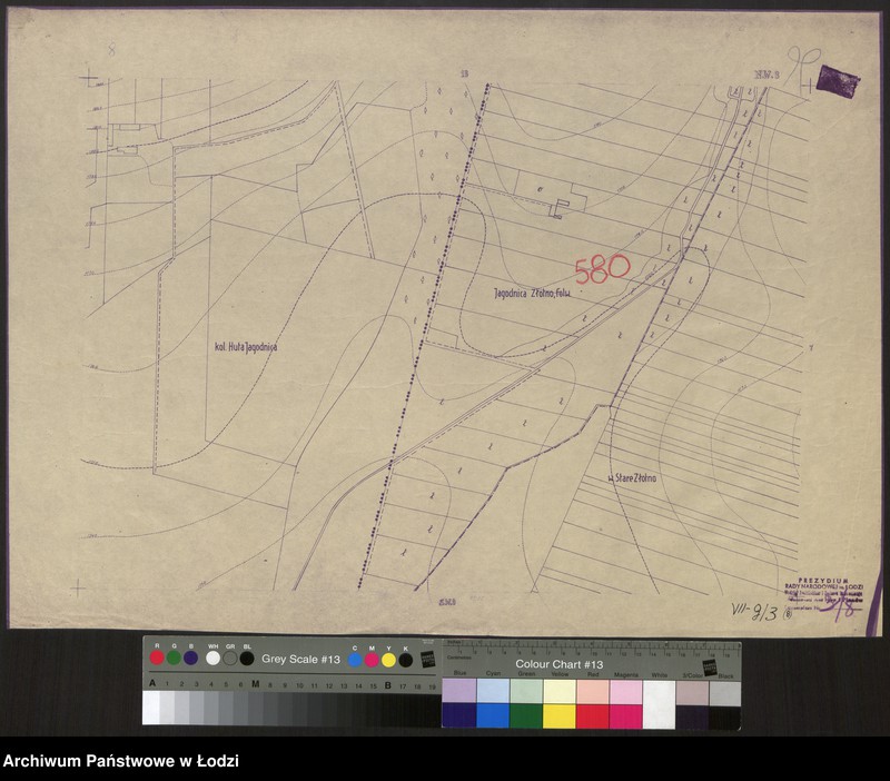 Obraz 1 z jednostki "Plan m. Łodzi 1:2000 z oznaczeniem podziału miasta na Obwody Komitetów Blok. Sekcja NW8"