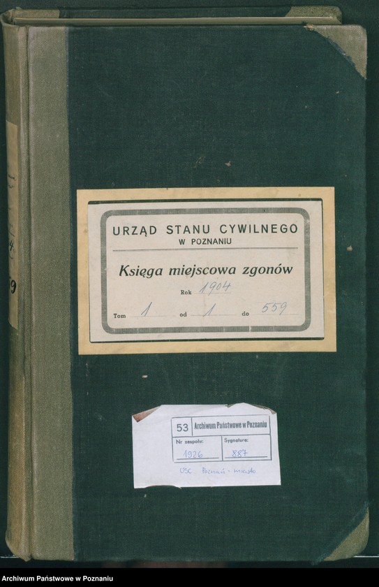 Obraz 2 z jednostki "Księga miejscowa zgonów tom I"