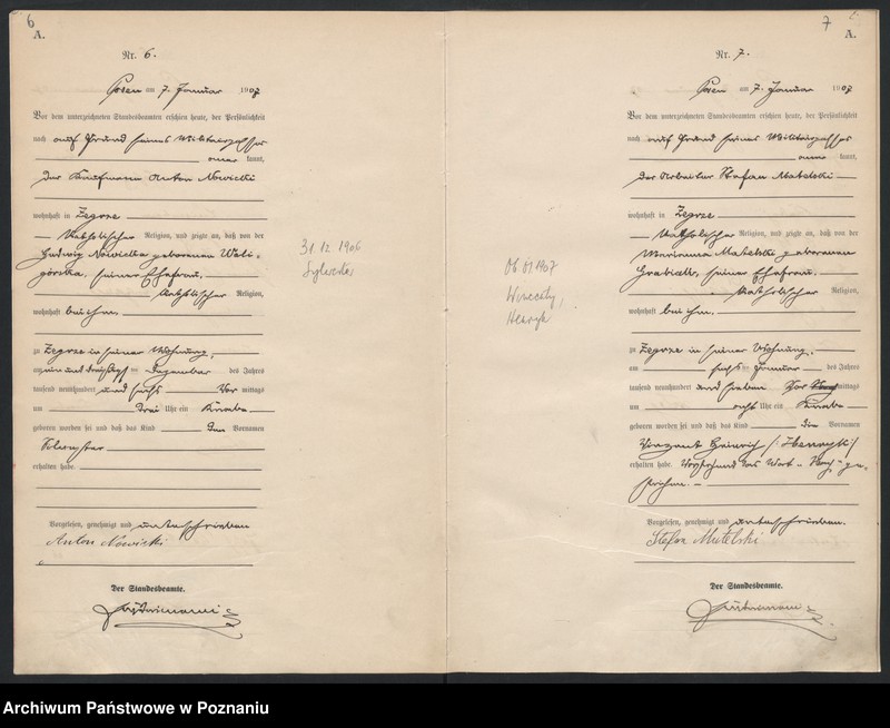 Obraz 6 z jednostki "Księga miejscowa urodzeń"