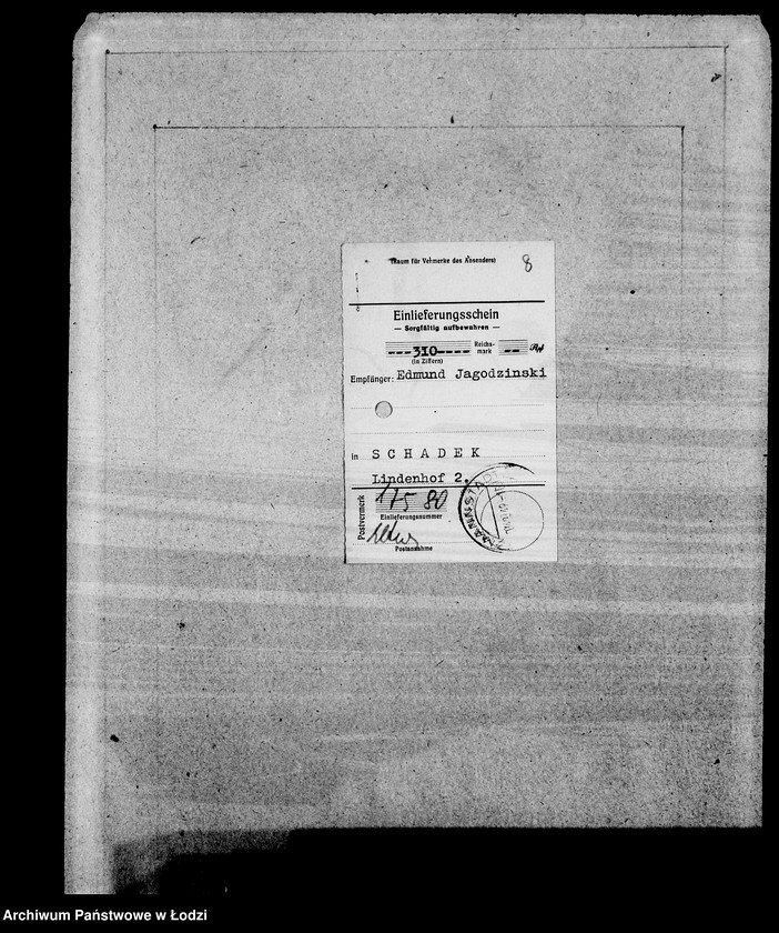 Obraz 12 z jednostki "Sonderkonto 12300. Belege 401-500"