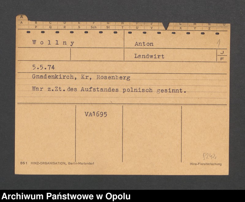 Obraz 3 z jednostki "[Wollny Anton, ur. 5.5.1874, zam. Gnadenkirch]"