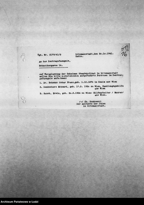 Obraz 19 z jednostki "[Korespondencja PSŻ z Centralnym Więzieniem]"