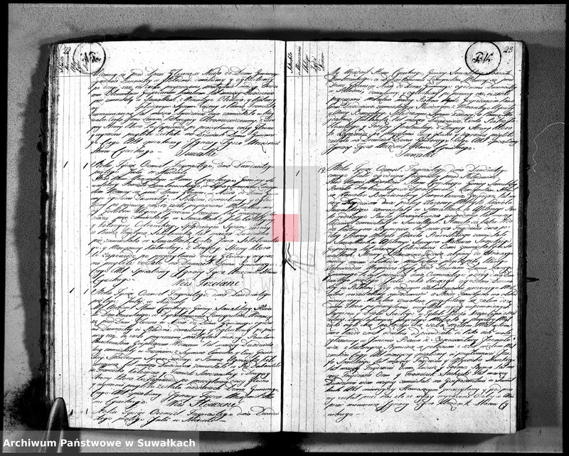 image.from.unit.number "Księga aktów ślubnych gminy suwalskiey, powiatu dąbrowskiego w departamencie łomżyńskim od dnia 1 maja 1813 po 1 maja 1814"