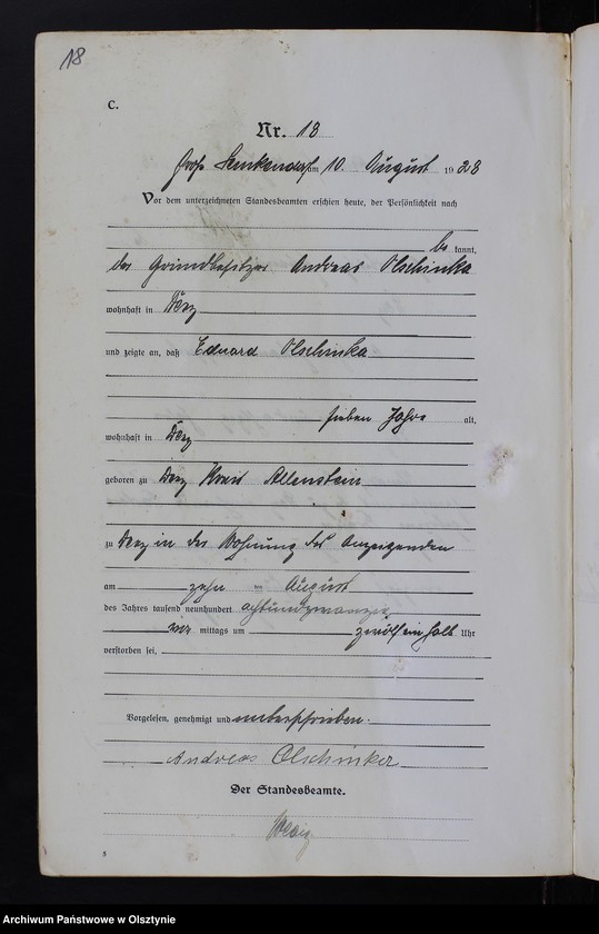 image.from.unit.number "Sterbe-Haupt-Register Nr 1-25"