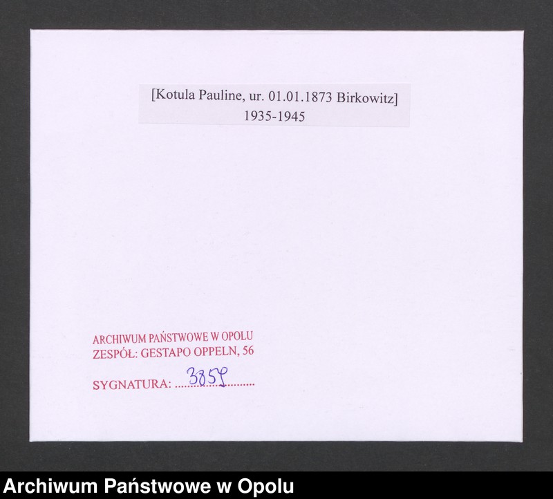 Obraz 2 z jednostki "[Kotula Pauline, ur. 01.01.1873 Birkowitz]"