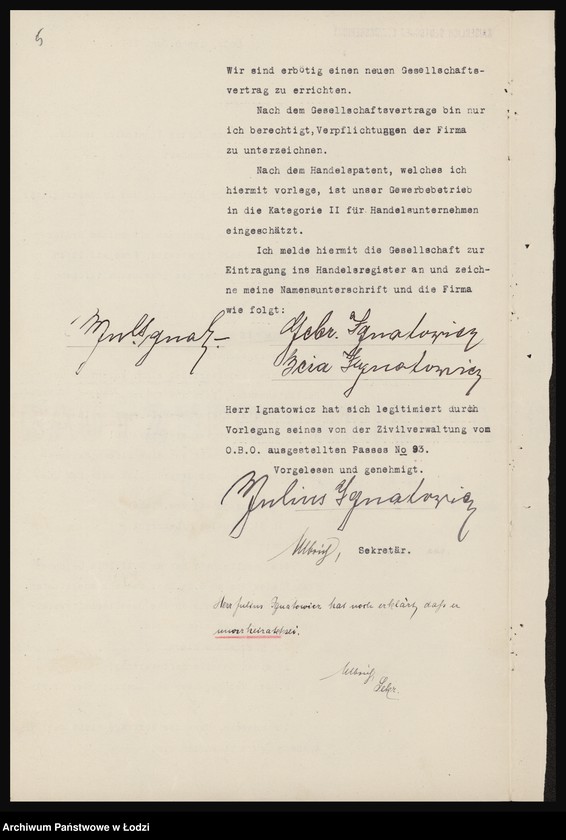 Obraz 7 z jednostki "Gebr. Ignatowicz- B-cia Ignatowicz- kupcy"