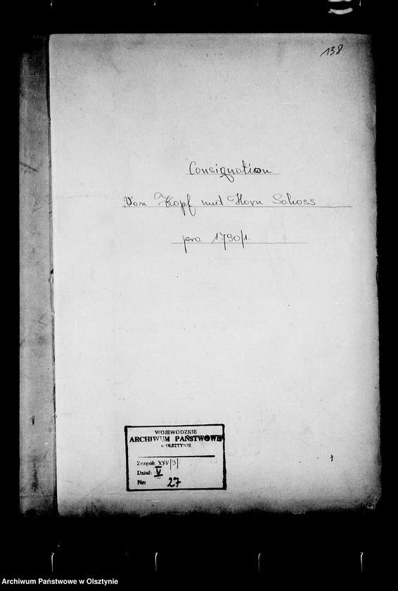 image.from.unit.number "Consignation vom Kopf- u. Horn- Schoss. Beyl. B"
