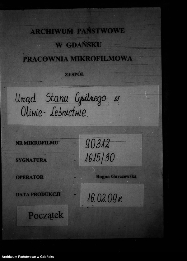 image.from.team "Urząd Stanu Cywilnego w Oliwie-Leśnictwie, obecnie część Gdańska"