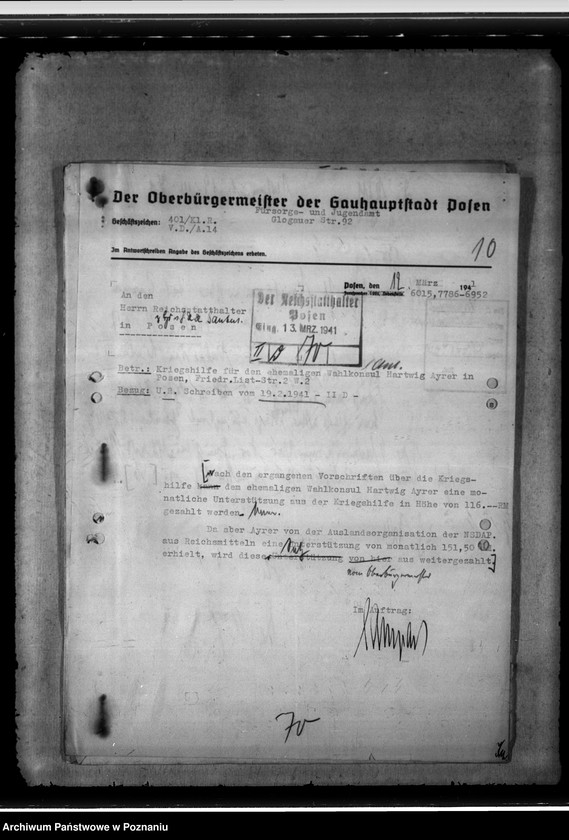 Obraz 14 z jednostki "Kriegshilfe - einschliesslich auslandsdeutsche Flüchtlinge - Vollzug."