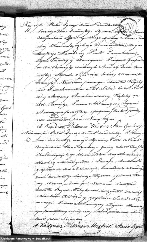 image.from.unit.number "Akta Umarłych Gminy Mirosławskiey na Rok 1823"