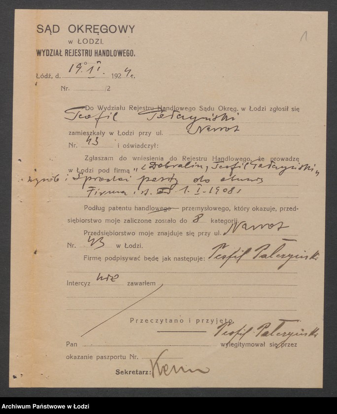 Obraz 3 z jednostki "Dabralin – właściciel Teofil Pałczyński – wyrób i sprzedaż pasty do obuwia"