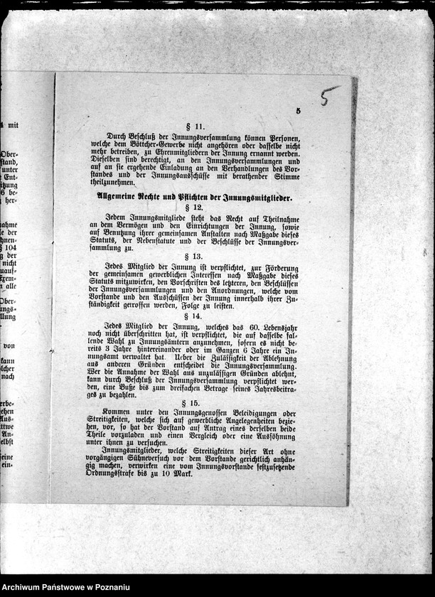 Obraz 8 z jednostki "Statut der Böttcher-Meister-Innung zu Posen"