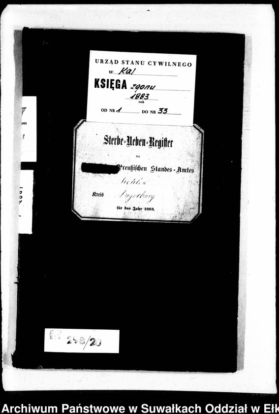 image.from.unit.number "Sterbe-Neben-Register des Preussischen Standes-Amtes Kehlen Kreis Angerburg"