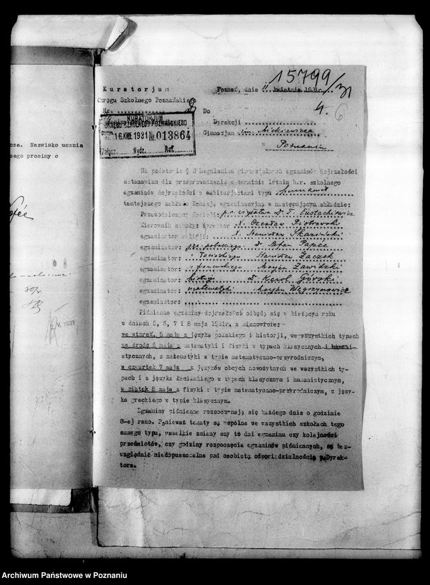 Obraz 10 z jednostki "Prywatne Gimnazjum imienia Adama Mickiewicza - Poznań [wykaz abiturientów z kwietnia 1931 roku]"