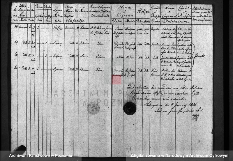 image.from.unit.number "Duplicatum baptisatorum, copulatorum, mortuorum"
