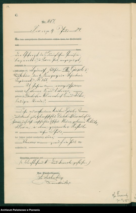 Obraz 14 z jednostki "Księga miejscowa zgonów tom IV"