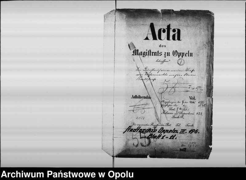 Obraz 4 z jednostki "Acta des Magistrats zu Oppeln betreffend den Durchbruch einer neuen Strasse vom Töpfermarkte nach der Oberen-Karlsstrasse"