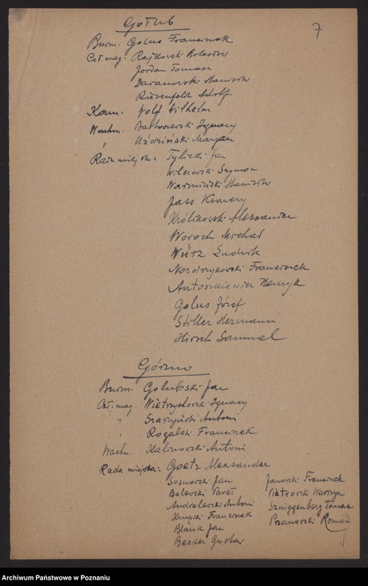 Obraz 9 z jednostki "[Spis urzędników magistratów i członków rad miejskich województwa pomorskiego]"