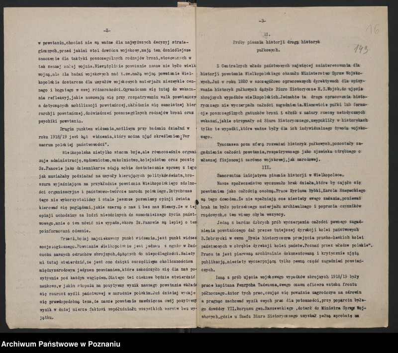 Obraz 19 z jednostki "Materiały organizacyjne dotyczące historii Powstania Wielkopolskiego."