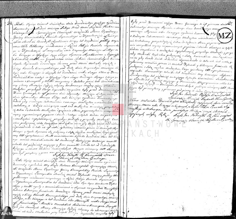 Obraz 17 z jednostki "Akta Cywilne Małżeństwa Gminy Krasnopolskiey od R.1809 1-go Maia do 1810 1-go Maia."