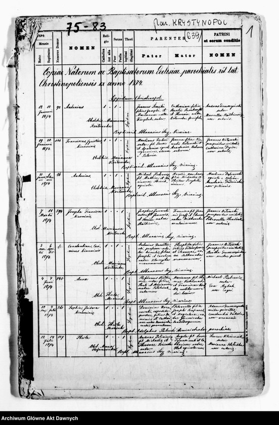 image.from.unit.number "Parafia: Krystynopol. Dekanat: Bełz. Kopie z ksiąg metrykalnych ur., śl., zg. dla całej parafii (miasto Krystynopol i wsie)."