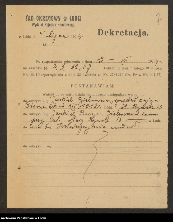 Obraz 9 z jednostki "Jankiel Gielman- sprzedaż żelaza"