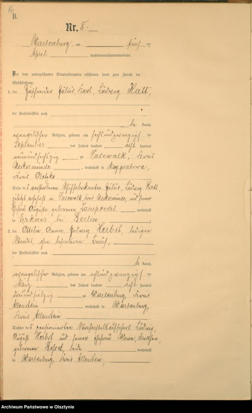 image.from.unit.number "Heiraths-Haupt-Register Nr 1 - 22"