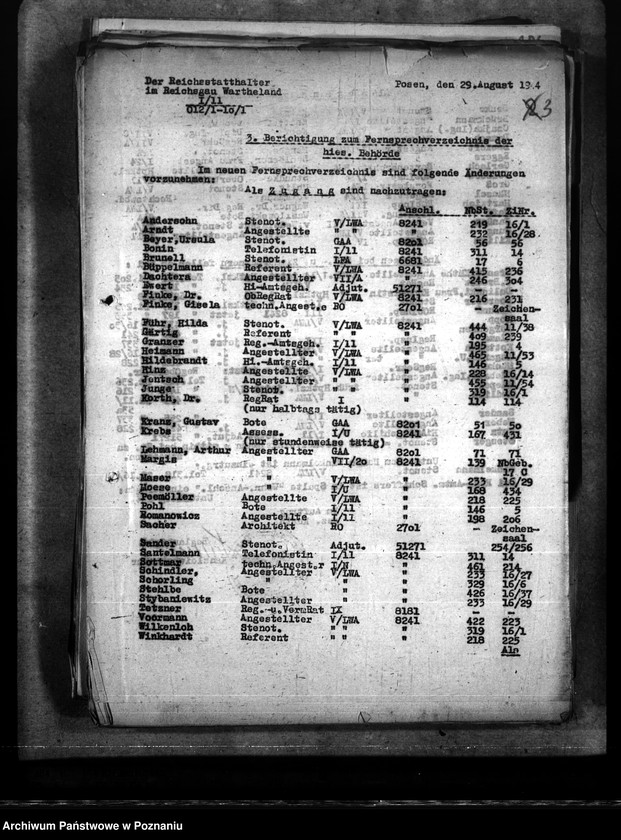 Obraz 7 z jednostki "Reg. Inspektor Linke - Handakte. Aktenplan."