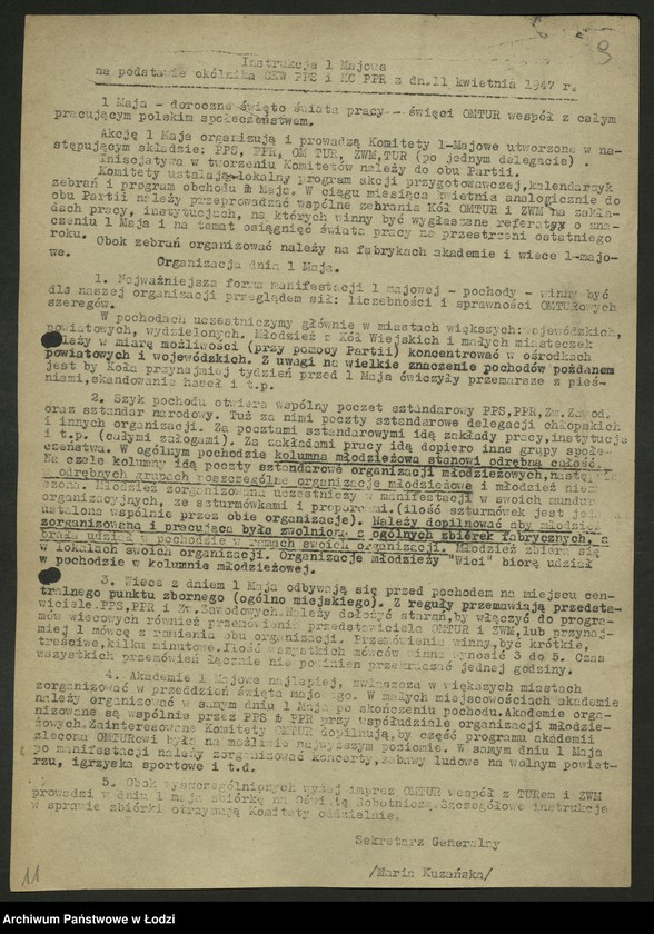 Obraz 10 z jednostki "Instrukcje [i okólniki] międzypartyjne CKW PPS i KC PPR"