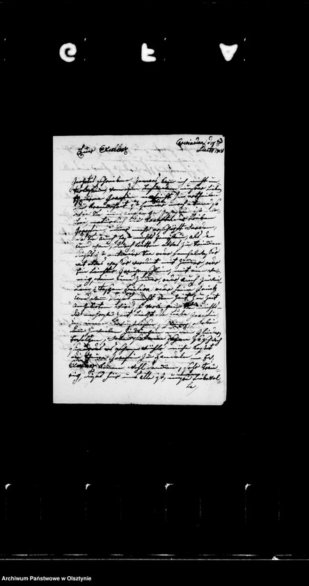 image.from.unit.number "/Caroline Neumann an Frau Patty v. Auerswald- Faulen, gb. Gfin zu Dohna- Lauck über Tod u. Begräbnis der Gfin Caroline zu Dohna- Carwinden/"