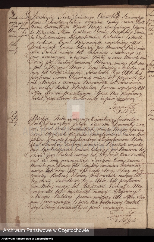 Obraz 11 z jednostki "Księga [akt] zejścia gminy Krzepickiej na rok 1816"