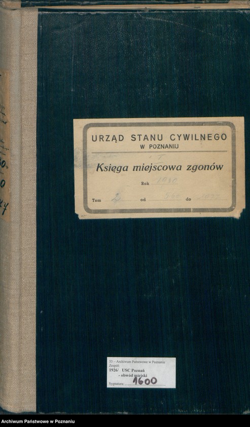 Obraz 2 z jednostki "Księga miejscowa zgonów tom II [Rejestr główny zgonów]"